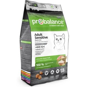 Сухой корм для кошек ProBalance Sensitive, с курицей, с рисом 3 шт. х 1.8 кг
