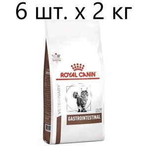 Сухой корм для кошек Royal Canin GastroIntestinal GI32, при проблемах с ЖКТ, 6 шт. х 2 кг