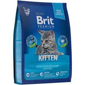 Сухой корм для котят Brit Premium Cat с курицей 400 г (кусочки в соусе)