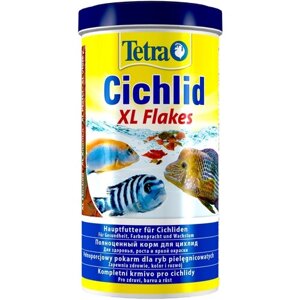 Сухой корм для рыб, ракообразных Tetra Cichlid XL Flakes, 1 л, 160 г
