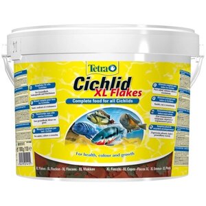 Сухой корм для рыб, ракообразных Tetra Cichlid XL Flakes, 10 л, 1.9 кг