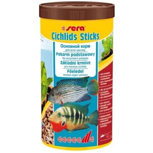 Сухой корм для рыб Sera Cichlids Sticks в палочках, 1 л, 210 г