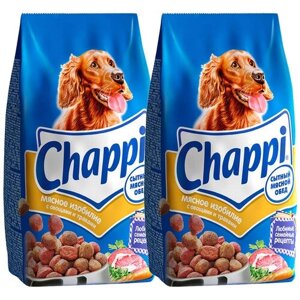 Сухой корм для собак Chappi Мясное изобилие, мясное ассорти, с овощами, с травами 1 уп. х 2 шт. х 15 кг