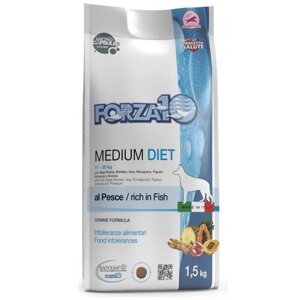 Сухой корм для собак Forza10 Diet, гипоаллергенный, рыба 1 уп. х 1 шт. х 1.5 кг (для средних и крупных пород)