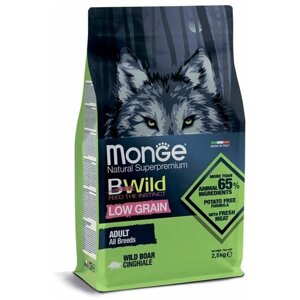 Сухой корм для собак Monge BWILD Feed the Instinct Low Grain, дикий кабан 1 уп. х 1 шт. х 2.5 кг