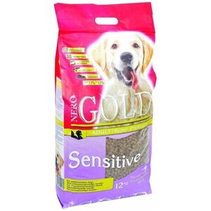 Сухой корм для собак Nero Gold при чувствительном пищеварении, индейка, с рисом 1 уп. х 1 шт. х 12 кг