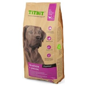 Сухой корм для собак Titbit ягненок, с рисом 1 уп. х 1 шт. х 3 кг (для крупных пород)
