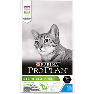 Сухой корм для стерилизованных кошек и кастрированных котов старше 1 года Pro Plan с кроликом 2 уп. х 200 г