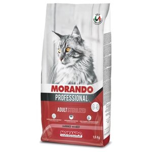 Сухой корм для стерилизованных кошек Morando Professional с говядиной 1.5 кг