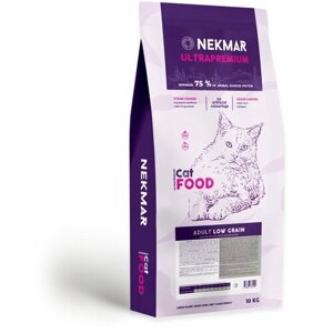 Сухой корм для взрослых кошек Nekmar Low Grain Adult 10 кг