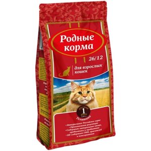Сухой корм для взрослых кошек Родные корма с телятиной, 409 г, 4 упаковки