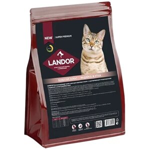 Сухой корм для взрослых кошек с чувствительным пищеварением c индейкой и уткой 400г