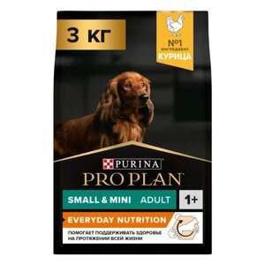 Сухой корм PRO PLAN для взрослых собак мелких и карликовых пород, с высоким содержанием курицы 3 кг