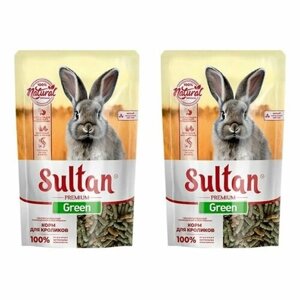 Sultan Полнорационный корм для кроликов Green Premium, 650 г, 2 шт.
