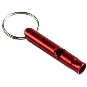Свисток металлический малый для собак, 4,6 х 0,8 см, красный