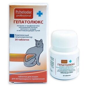 Таблетки Пчелодар Гепатолюкс для кошек, 23 г, 20шт. в уп., 1уп.