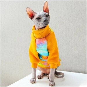 Тёплая кофта для кошек Элегантный Хвост, Фестиваль Красок , размер S