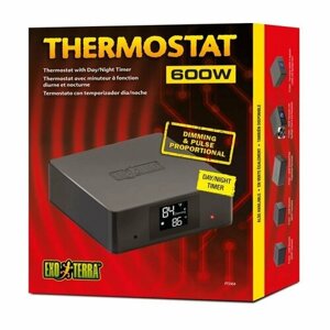 Термостат с таймером день/ночь для контроля температуры в террариуме, до 600W, Exo-Terra Thermostat