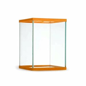 Террариум стеклянный с верхней крышкой MCLANZOO , оранжевый, 20х20хН27.5см