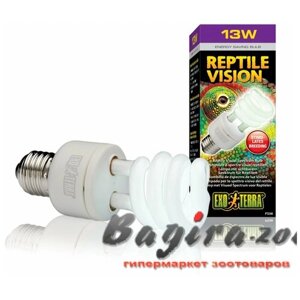 Террариумная лампа Hagen ExoTerra Reptile Vision Compact, 13 Вт