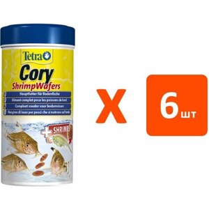 TETRA CORY shrimp wafers корм чипсы для донных рыб (250 мл х 6 шт)