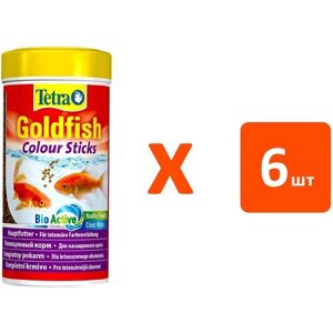 TETRA GOLDFISH COLOUR STICKS корм гранулы для золотых рыбок для усиления окраски (250 мл х 6 шт)
