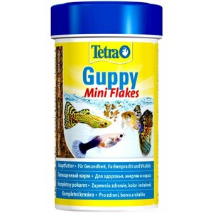 TETRA GUPPY MINI FLAKES корм хлопья для всех видов гуппи и других живородящих рыб (100 мл х 2 шт)