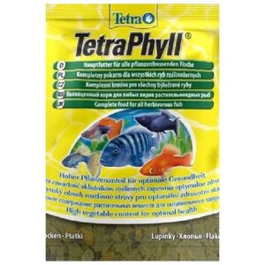 Tetra Phyll Sachet корм для травоядных рыб, хлопья 12 гр (14 шт)