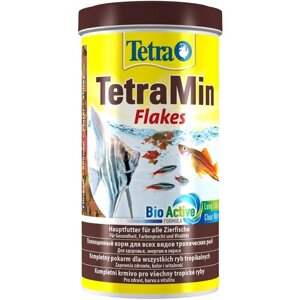 Tetra TetraMin корм для всех видов рыб Flakes в виде хлопьев, 100 мл