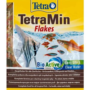 TETRAMIN FLAKES корм хлопья для всех видов рыб (12 гр х 25 шт)