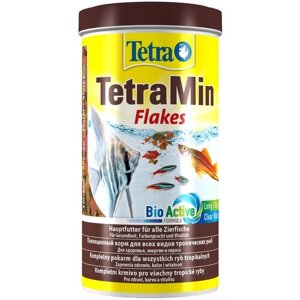 TetraMin корм для всех видов рыб в виде хлопьев 1 л.