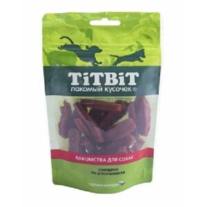 TiTBiT Золотая коллекция для собак Говядина по-строгановски 0,08 кг 53031 (13 шт)