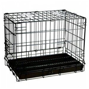 Triol клетка для собак и кошек, эмалированная 610x455x520мм, Черный