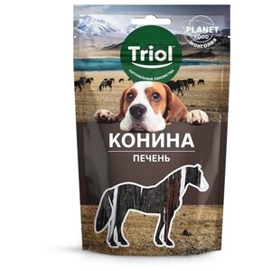 Triol Лакомство для собак PLANET FOOD "Печень конская", 50г, 9 упаковок