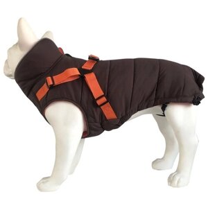 Triol Попона для собак утепленная с шлейкой OUTDOOR Active, коричневая, 3XL (50см)