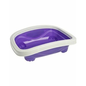 Туалет-лоток с бортиком MEMPHIS, фиолетовый 49,2*39,5*15см (M)