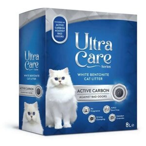 Ultra Care Active Carbon комкующийся наполнитель для кошачьего туалета с активированным углем