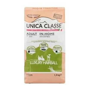 UNICA Adult In-home Luxury Hairball сухой корм для домашних кошек с курицей, 1,5 кг