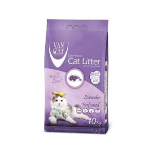 Van Cat Комкующийся наполнитель без пыли с ароматом Лаванды пакет (Lavender) 10 кг 20249 (2 шт)