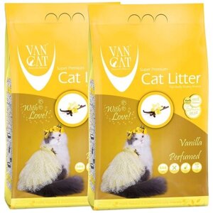 VAN CAT VANILLA наполнитель комкующийся для туалета кошек с ароматом ванили (10 + 10 кг)