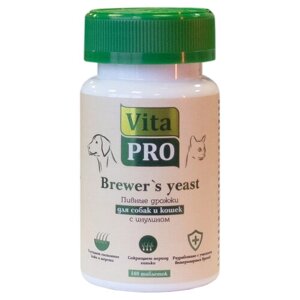 Vita PRO Brewer's yeast Пивные дрожжи с инулином для собак и кошек , 140 таб.