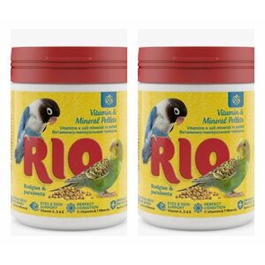 Витаминно-минеральные гранулы RIO для волнистых и средних попугаев, 120 гр, 2 шт.