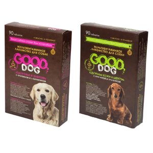 Витамины Good Dog Набор Здоровье и энергия + Здоровье кожи и шерсти , 90 таб. х 2 уп.