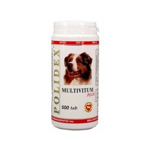 Витамины Polidex Multivitum plus для собак , 500 таб.