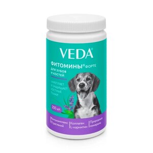 Витамины VEDA Фитомины форте для зубов и костей собакам , 200 таб.