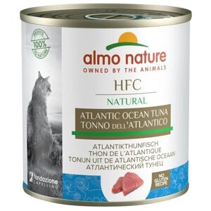 Влажный корм для кошек Almo Nature Classic HFC, c атлантическим тунцом 280 г (кусочки в желе)
