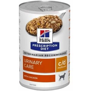Влажный корм для собак Hill's Влажный корм Hill's Prescription Diet c/d Multicare, диетический рацион с курицей 1 уп. х 1 шт. х 370 г
