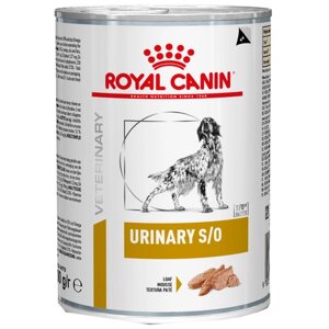 Влажный корм для собак Royal Canin Urinary S/O, при заболеваниях мочевыделительной системы 1 уп. х 2 шт. х 410 г