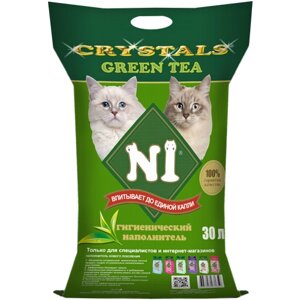 Впитывающий наполнитель N1 Crystals Green Tea, 30л, 1 шт.