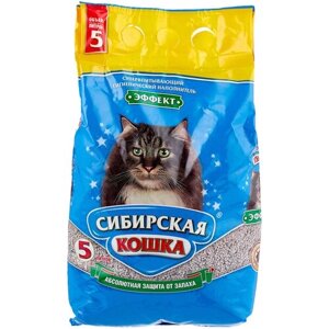 Впитывающий наполнитель Сибирская кошка Эффект, 5л, 1 шт.